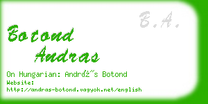 botond andras business card